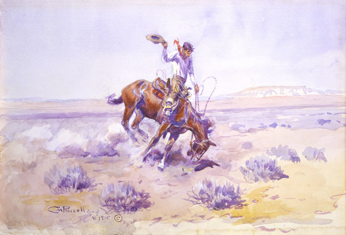 Bronco Buster - Charles Marion Russell Paintings